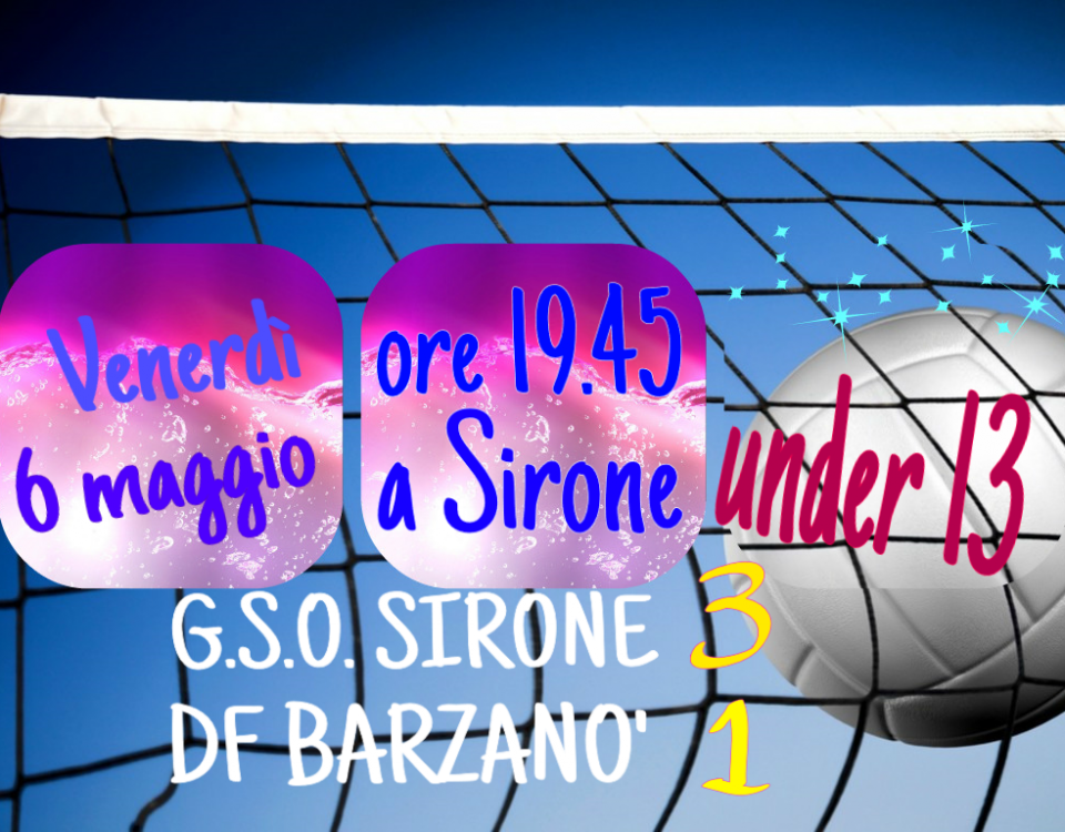 u13 ris. sirone.barzano