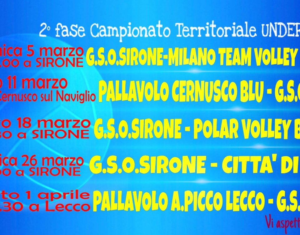 u13 seconda fase