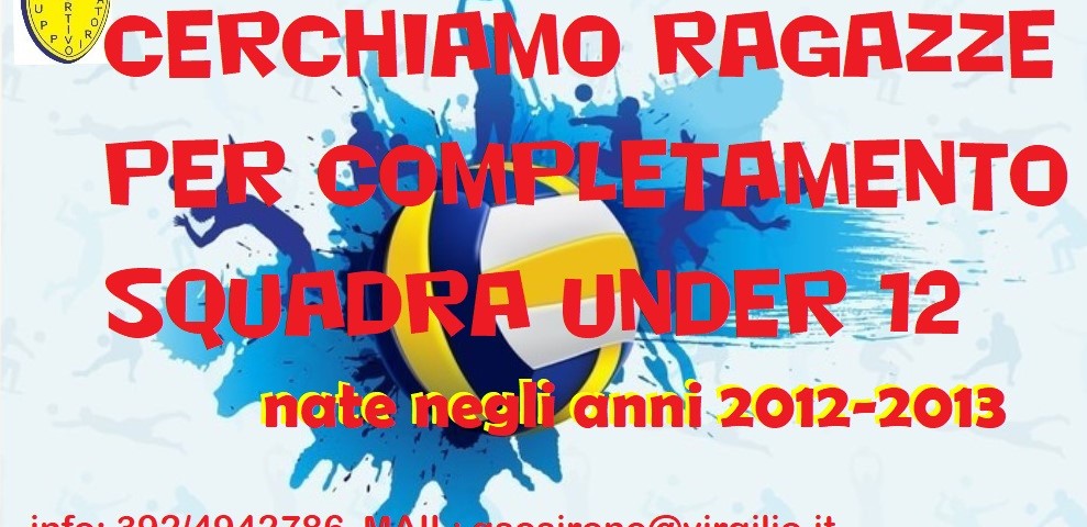 CERCHIAMO RAGAZZE u12